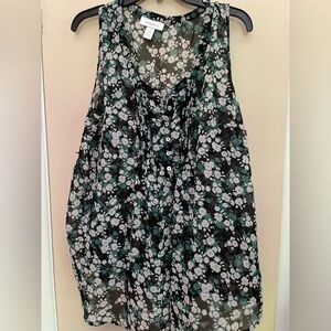 Motherhood Black and White Floral Tank Top